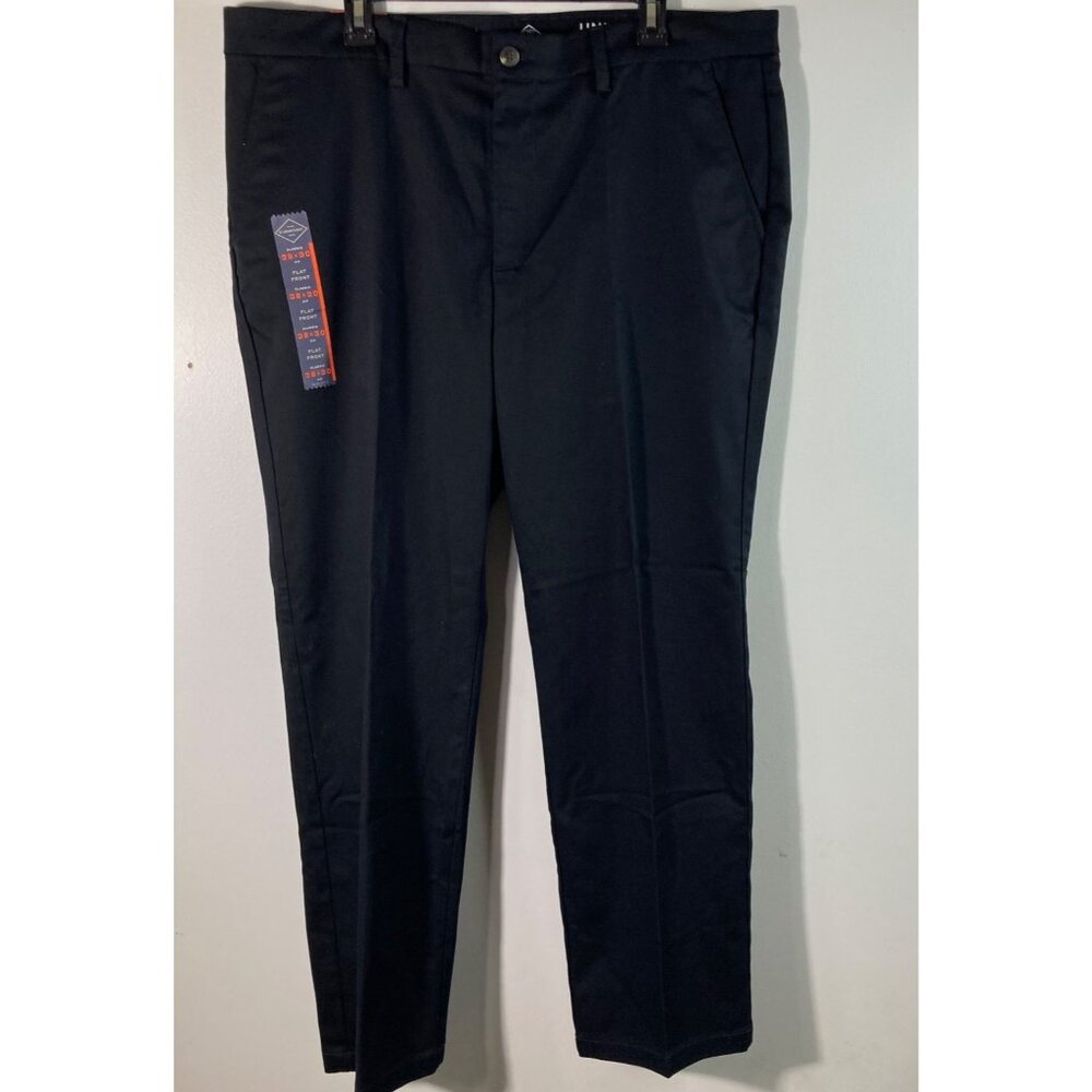 Mens St Johns Bay Universal Easy Care Pant Classic Fit Black 38 x 30 NWT